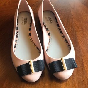 Melissa + Jason WU flats baby pink